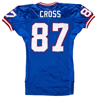 1999 Howard Cross Game Used New York Giants Home Jersey (MeiGray)